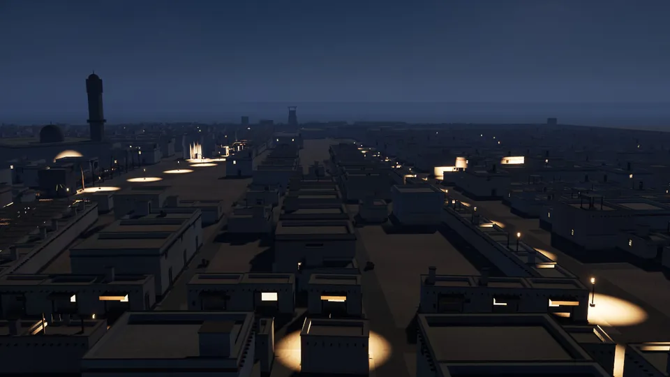 Suez at night